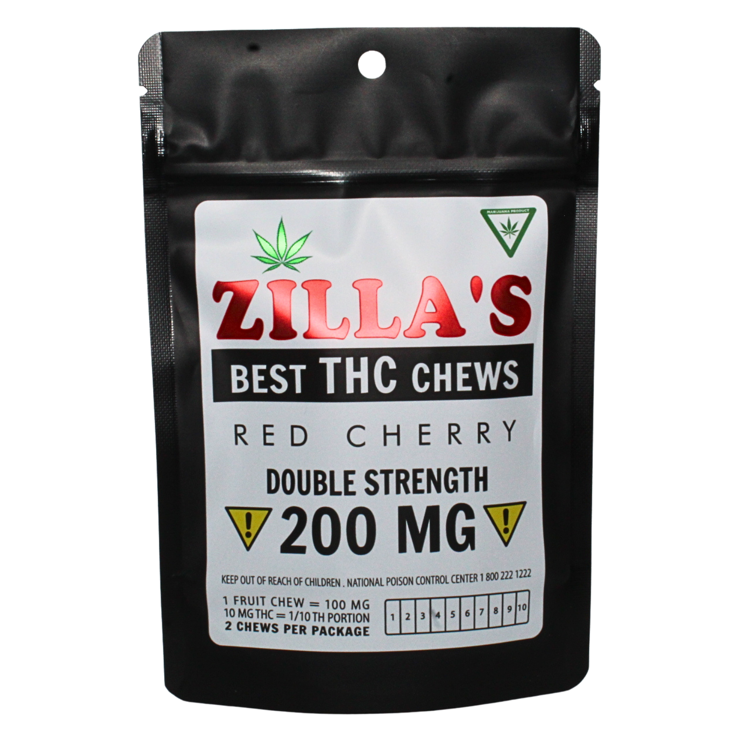 Photograph of product: ZILLAS RED CHERRY 200MG TAFFY REC