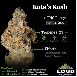 Photograph of product: MI Loud Flower Kotas Kush - 7g