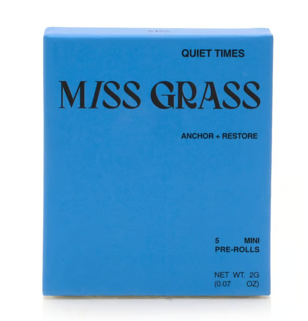 Photograph of product: AWH Pre Rolls Miss Grass -  Quiet Times Mini's 5pk 2G