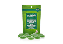 Photograph of product: Smokiez Chews Green Apple 1:1 TH-oui/CBG 10mg 10pk