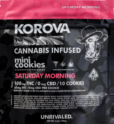Photograph of Product: Korova Saturday Morning Mini Cookies 100mg