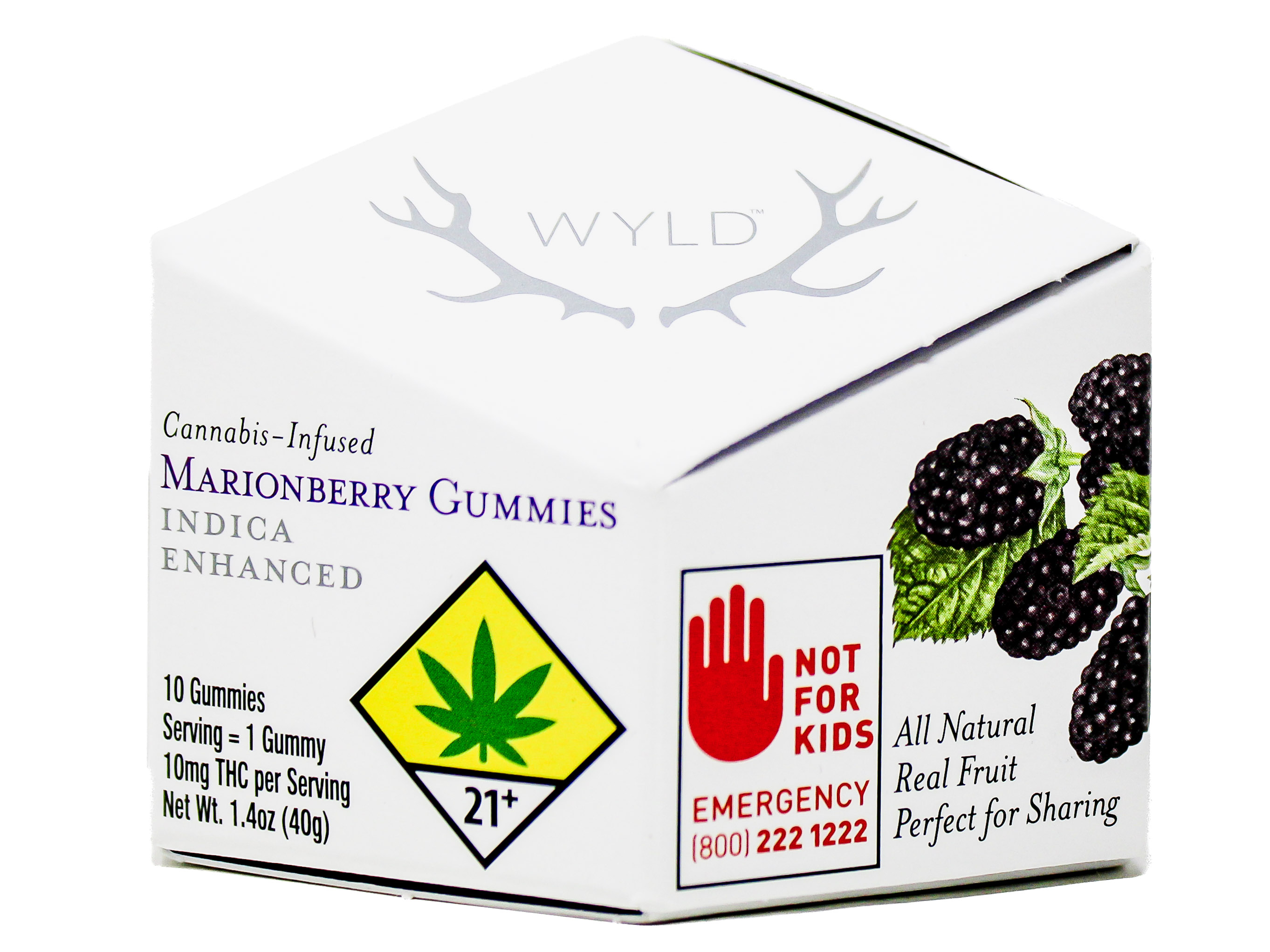 Photograph of product: WLD Marionberry Indica Gummy 10pk 100mg 25173
