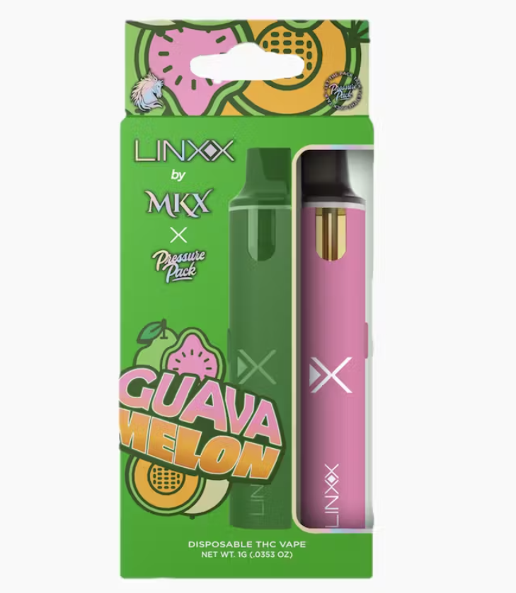 Photograph of product: MKX Linxx - Disposable 1g - x Pressure Pack - Guava Melon