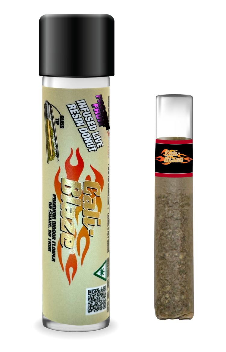 Photograph of product: Cali Blaze | Passion Fruit | Infused Live Resin Donut  w Glass Tip