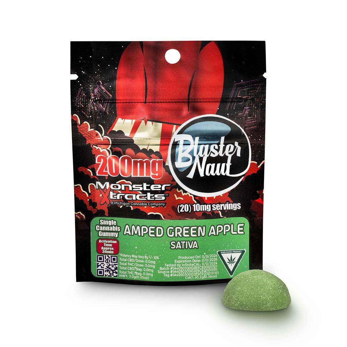 Photograph of product: Amped Green Apple Gummy