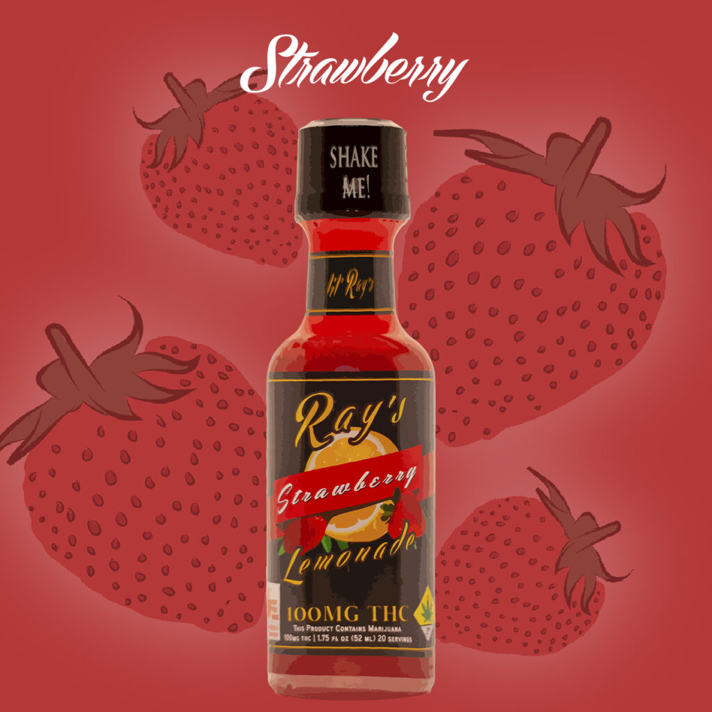 Photograph of product: lil' Rays | Strawberry Lemonade | 1.75 fl oz Shot | DOH | 100mg TH-oui
