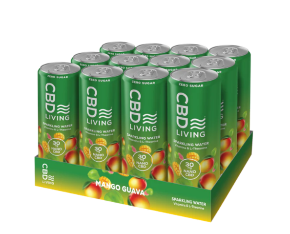 Photograph of product: CBD LIVING | CBD | Sparkling Water | Mango Guava | 25mg