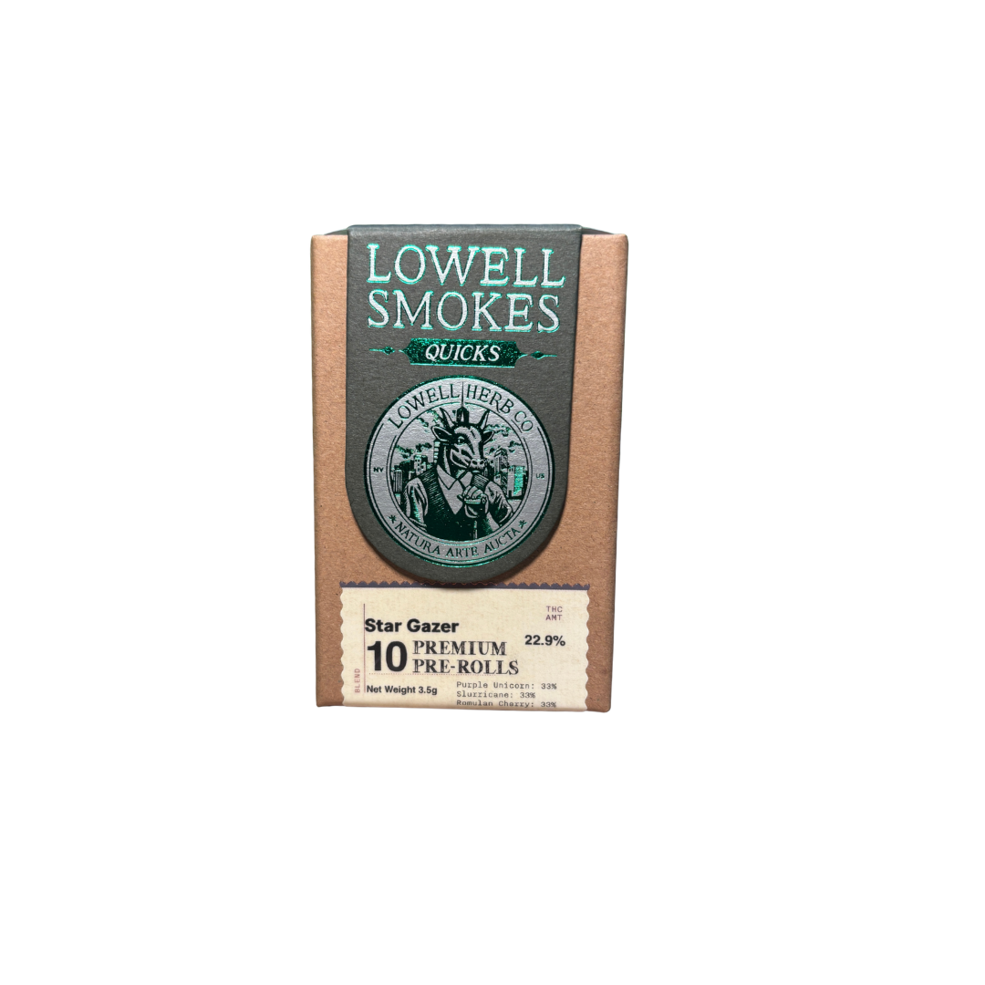 Photograph of product: Lowell Quicks | Preroll | 10pk | Oui'd | Star Gazer