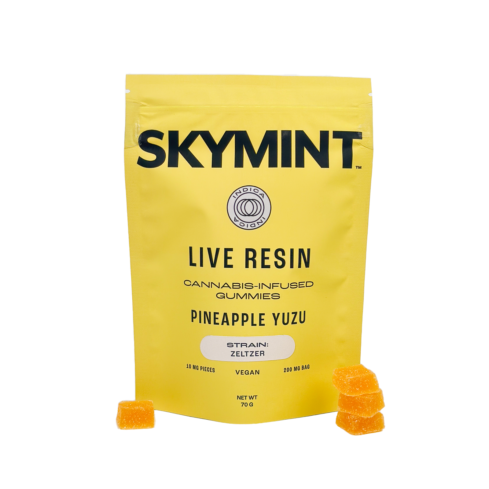 Photograph of product: Pineapple Yuzu Live Resin Gummies (10mg Each | 200mg Total)