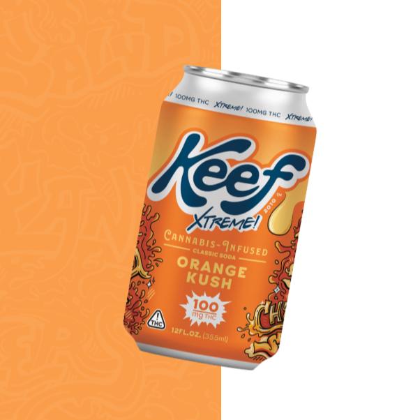 Photograph of product: (Drink) Keef | Orange Kush Infused Soda 100mg (12oz) - Hybrid
