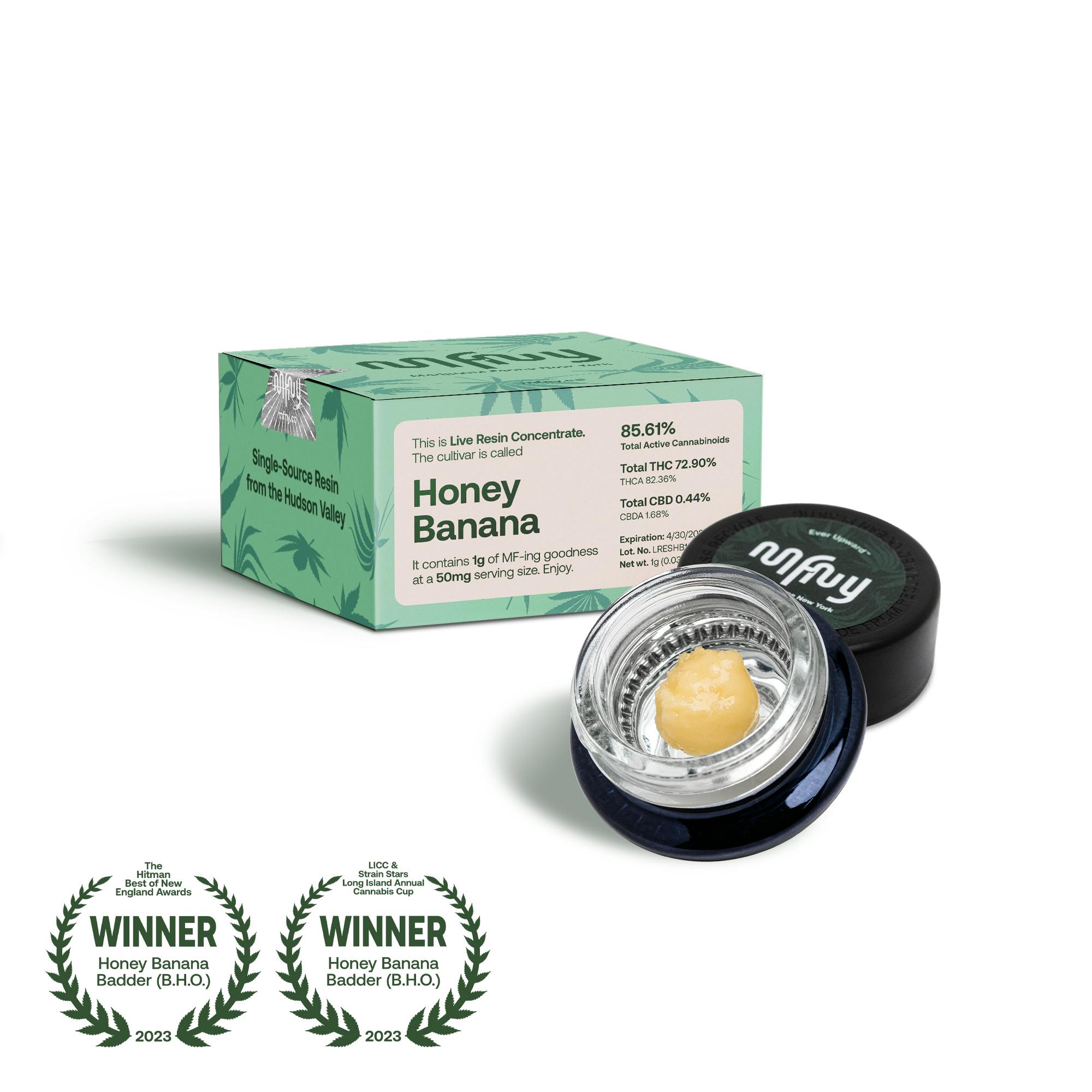 Photograph of product: MFNY Live Resin Badder | 1g | Honey Banana