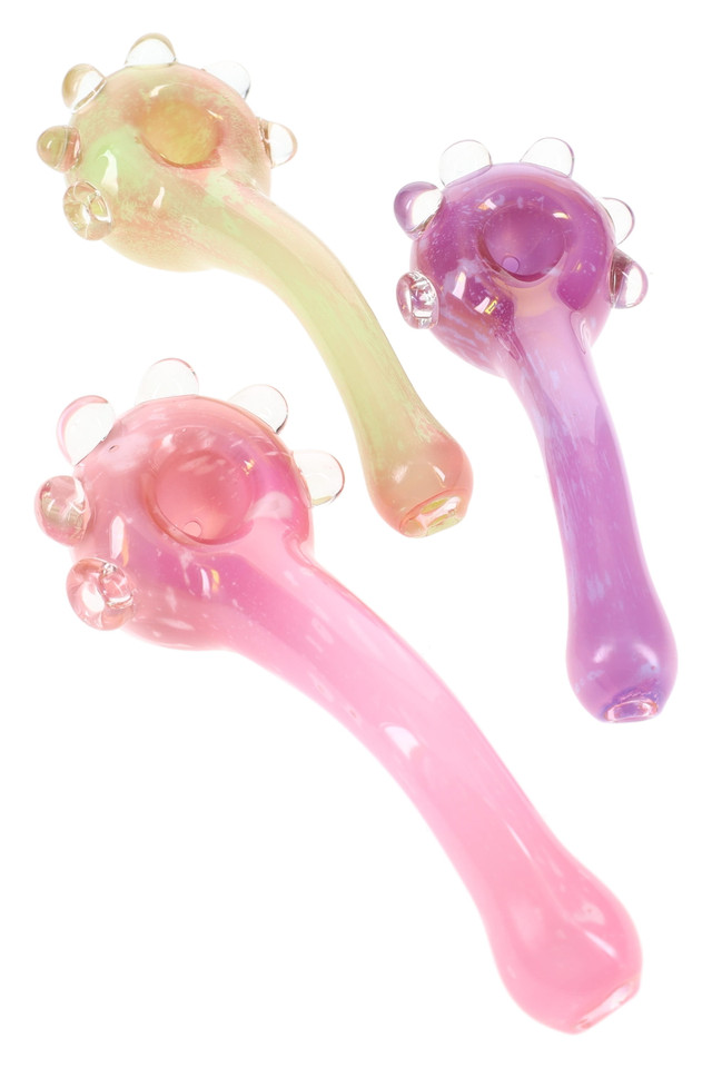 Photograph of product: 6.5" Slime Colored Sherlock Glass Pipe