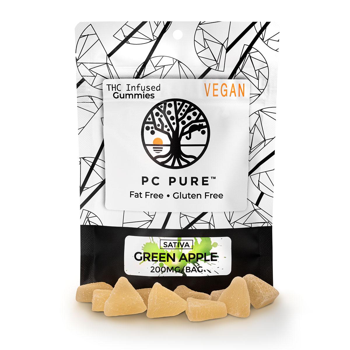 Photograph of product: Pc Pure | Green Apple | 200mg/10pc Gummie