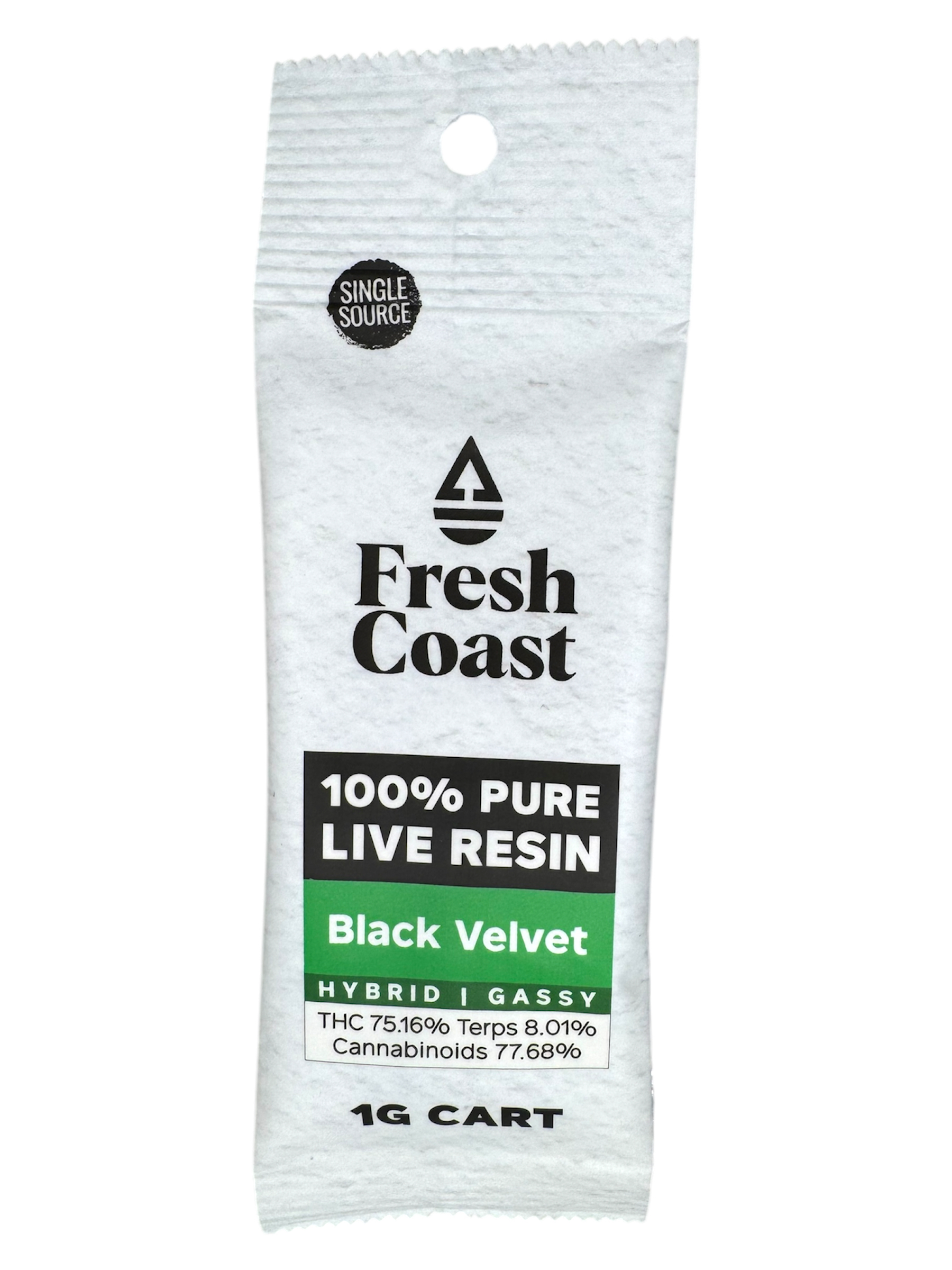 Photograph of Product: Black Velvet Pure Live Resin Cartridge