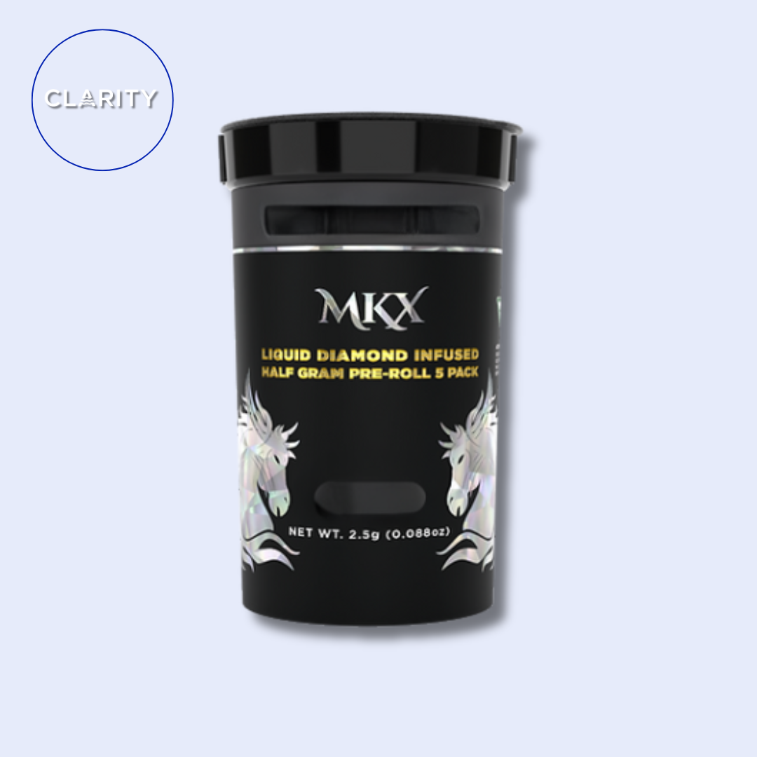 Photograph of product: MKX Liquid Diamond Pre-roll 5pk | Green Crack