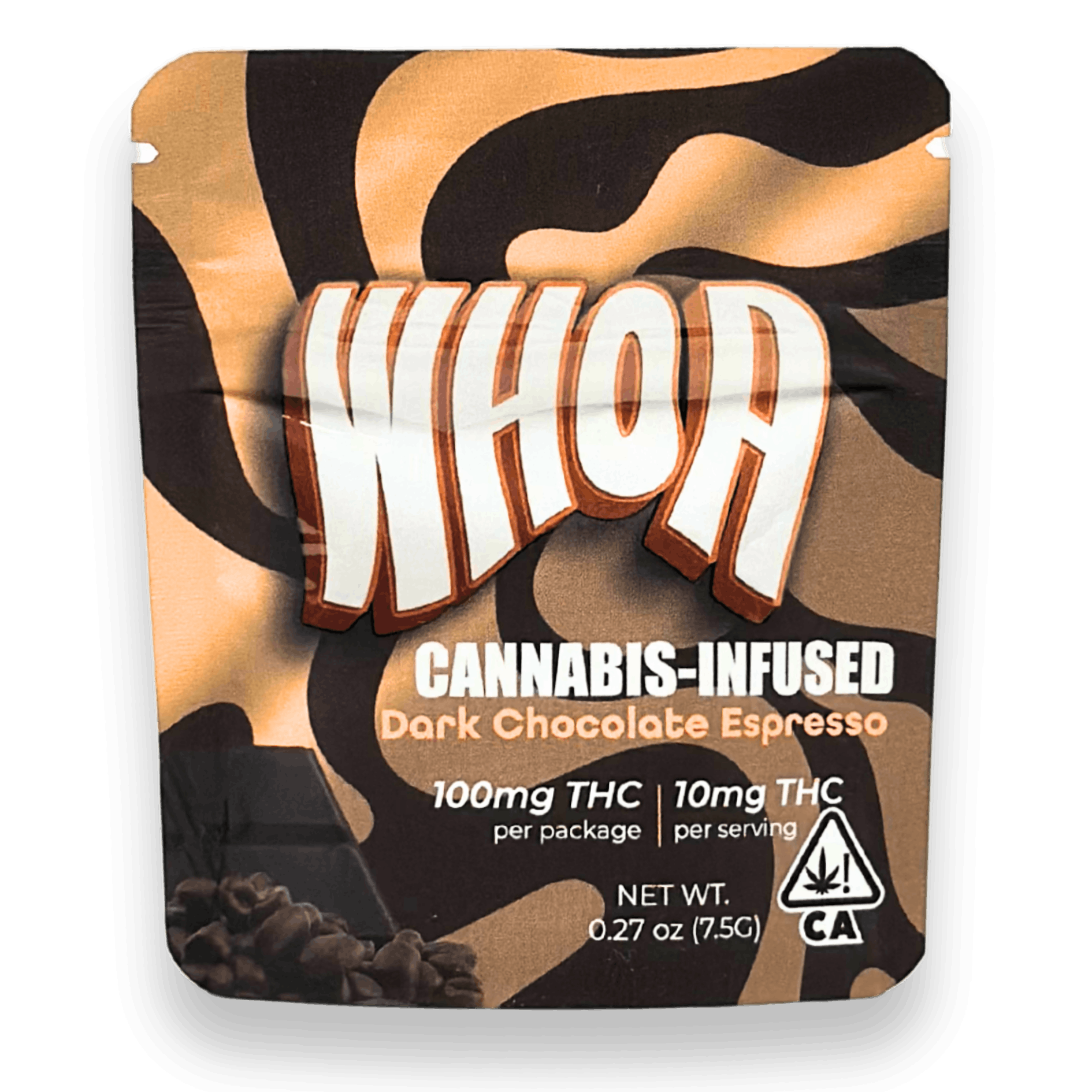 Photograph of product: DARK CHOCOLATE EXPRESSO MINI BITE - 100MG - WHOA