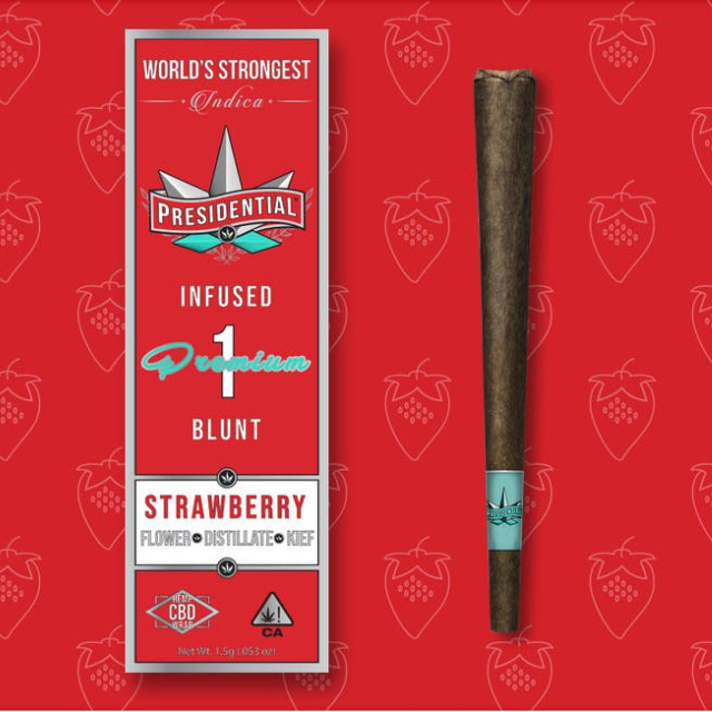 Photograph of product: STRAWBERRY 1.5G INFUSED MOONROCK BLUNT