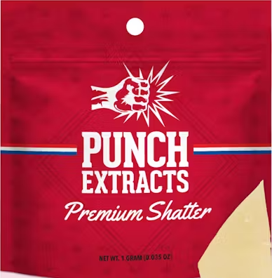 Photograph of product: [Punch] BHO Shatter - 1g - Black Cherry OG (H)