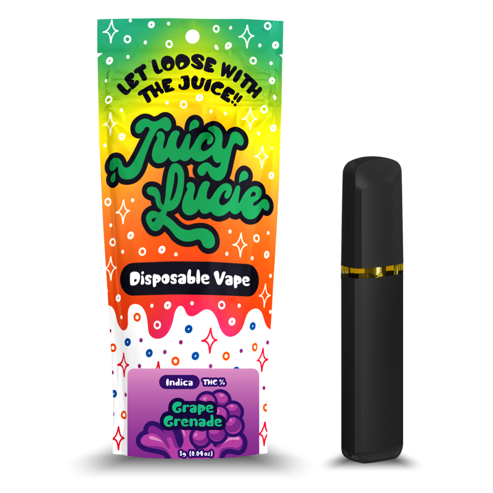 Photograph of product: Juicy Lucie | Grape Grenade Disposable Vape | 1g