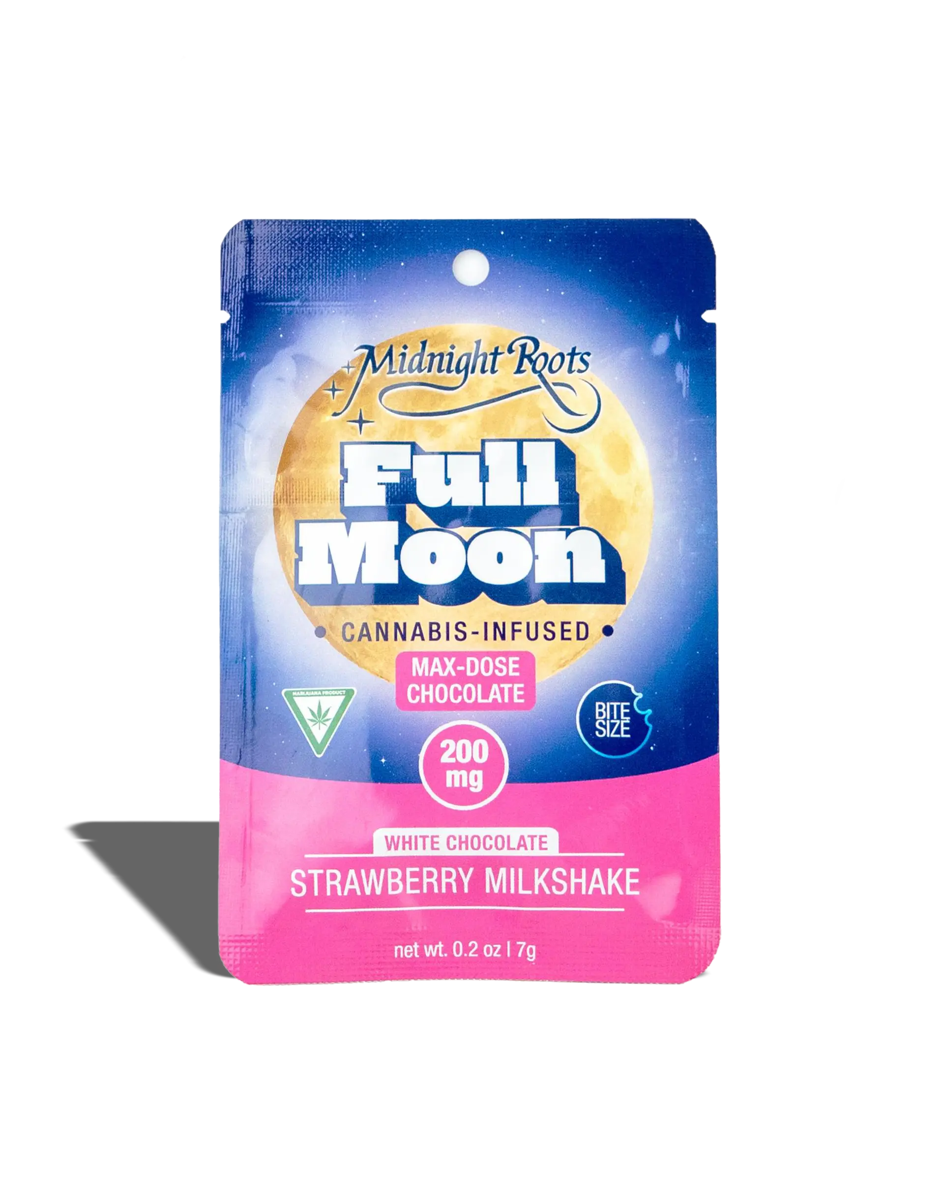 Photograph of product: Full Moon | Edible | Chocolate | Strawberry Milkshake | 200mg