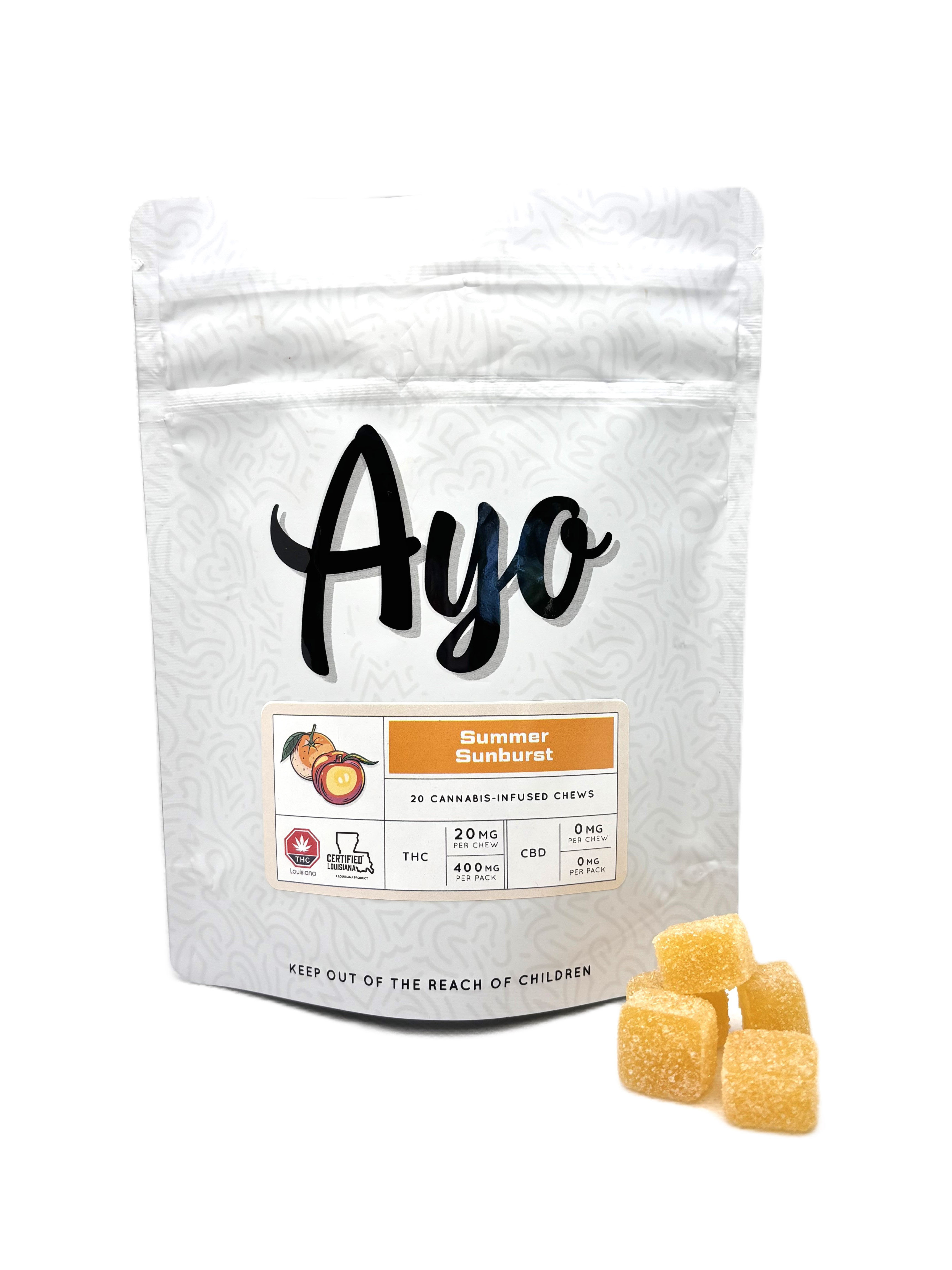 Photograph of product: SUMMER SUNBURST | GUMMY | 10 PACK | 20MG