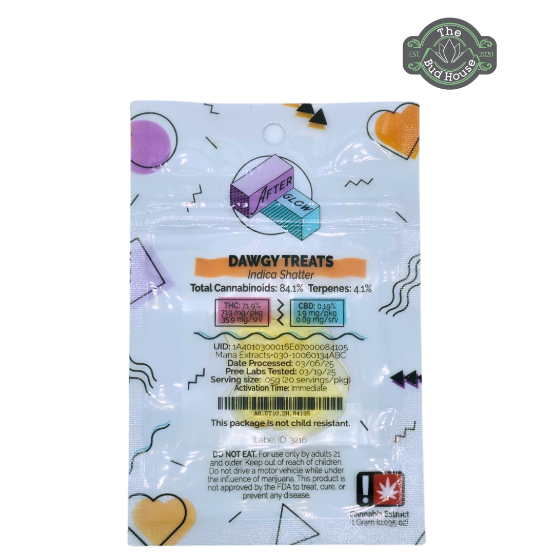 Photograph of product: After Glow 1g DAWGY TREATS Shatter