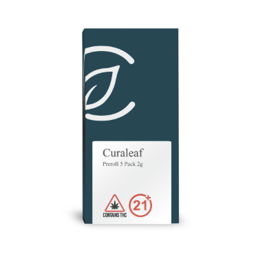 Photograph of product: Curaleaf Preroll 5 Pack 2G Garlic Mints (H) 00840