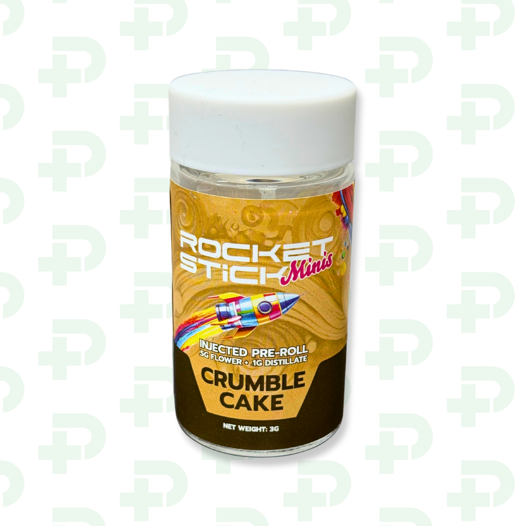 Photograph of product: Rocket Stick 5 Pack Mini Infused Preroll - Crumble Cake