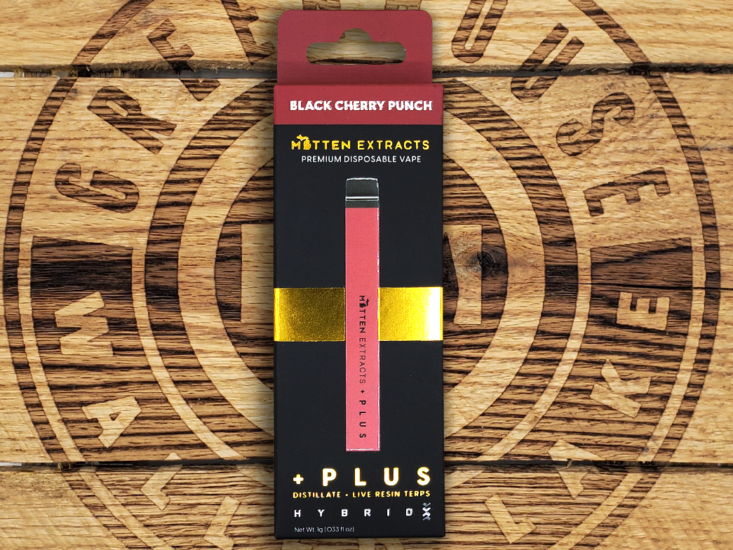 Photograph of product: Mitten Extracts | + Black Cherry Punch | 1g AIO Cart