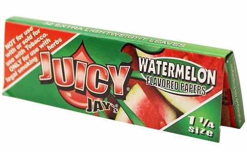 Photograph of product: Juicy Jay's 1 1/4 Rolling Papers - Watermelon