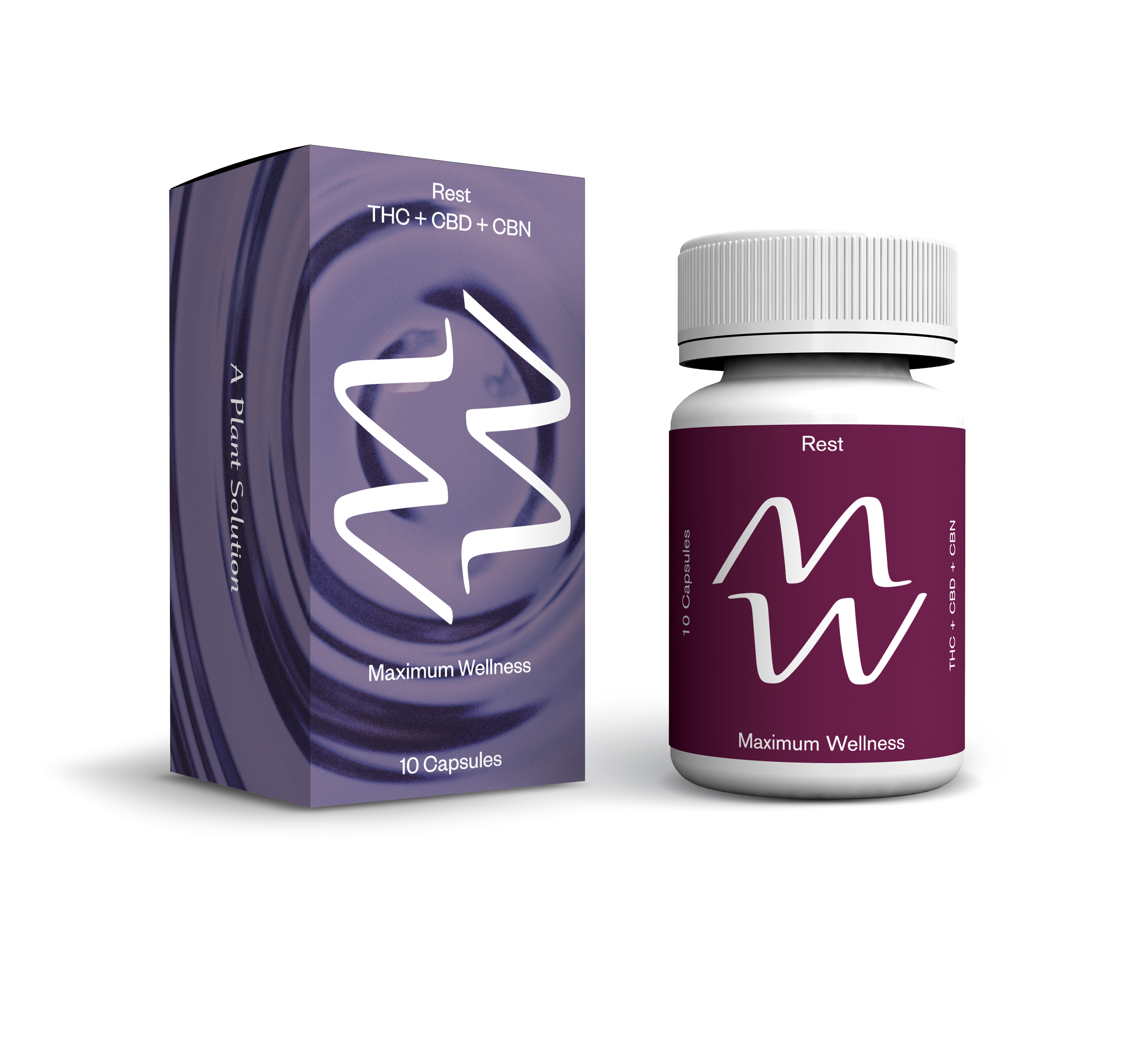Photograph of product: Capsules: Rest 25mg 2:1:2 CBN:CBD:TH-oui