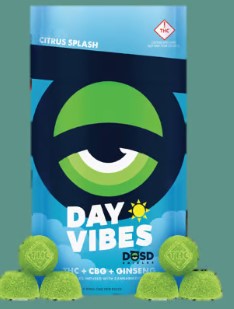Photograph of product: DOSD - Nano Bites Day Vibes (Citrus Splash 1:1 TH-oui:CBG)(100mg - 10pk)(10mg per serving)