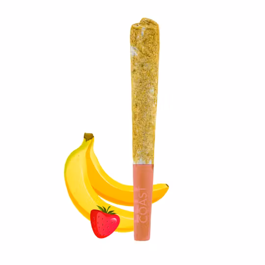 Photograph of product: Strawberry Banana [I] Lil Leftys Infused Pre Rolls | Left Coast