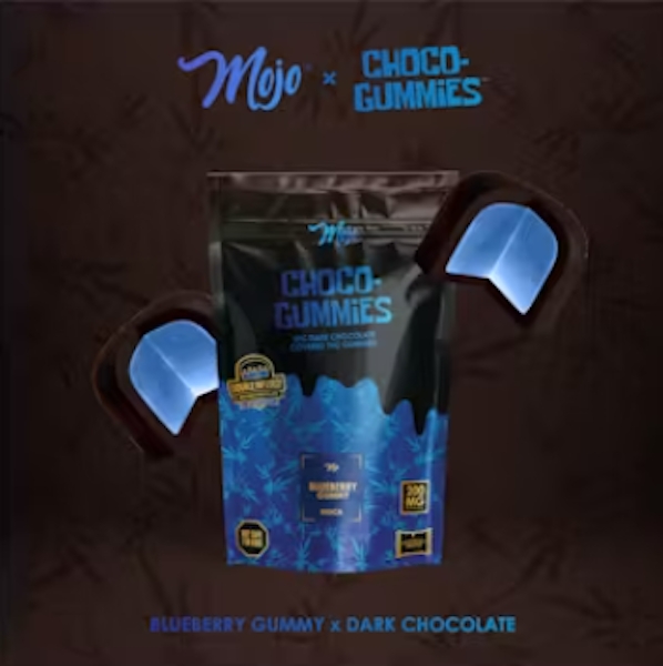 Photograph of product: Mojo - 200MG Choco-Gummies - Blueberry