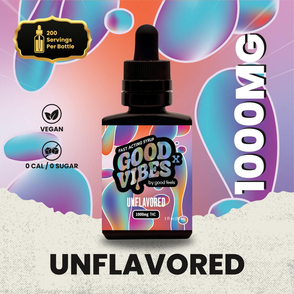 Photograph of product: Good Vibes X Unflavored-1000mg