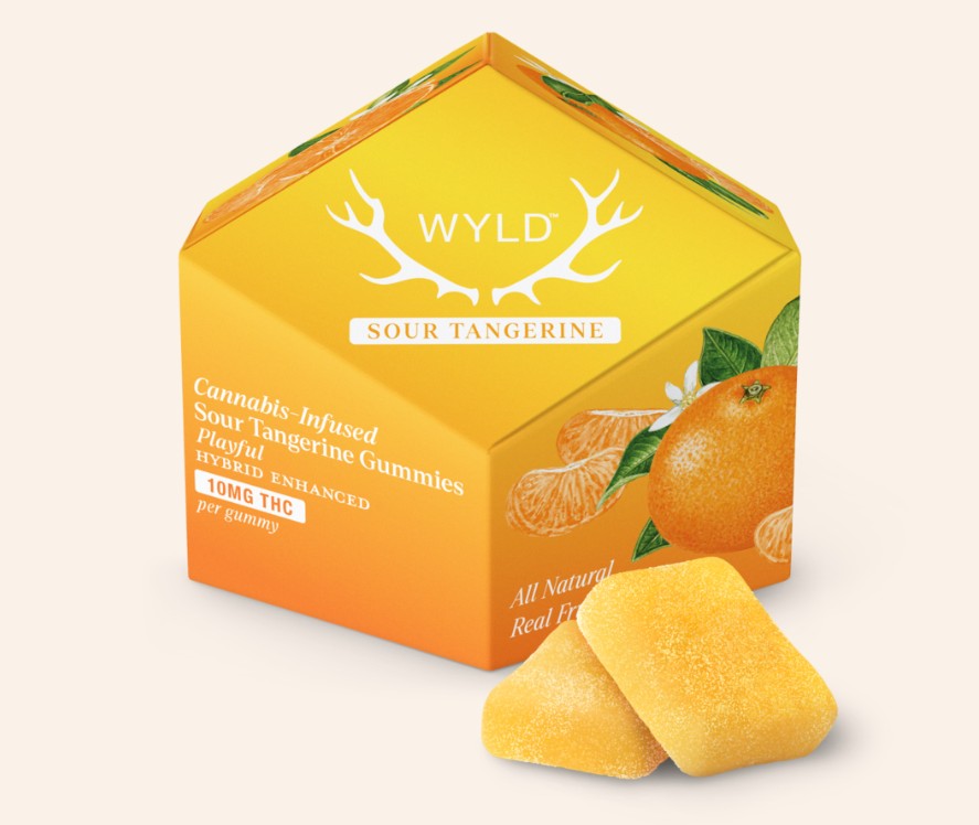 Photograph of product: Wyld Sour Tangerine Gummies 200mg Rec