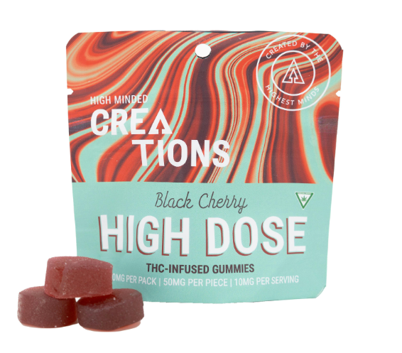 Photograph of Product: High Minded - Gummies - 200mg High Dose - Black Cherry
