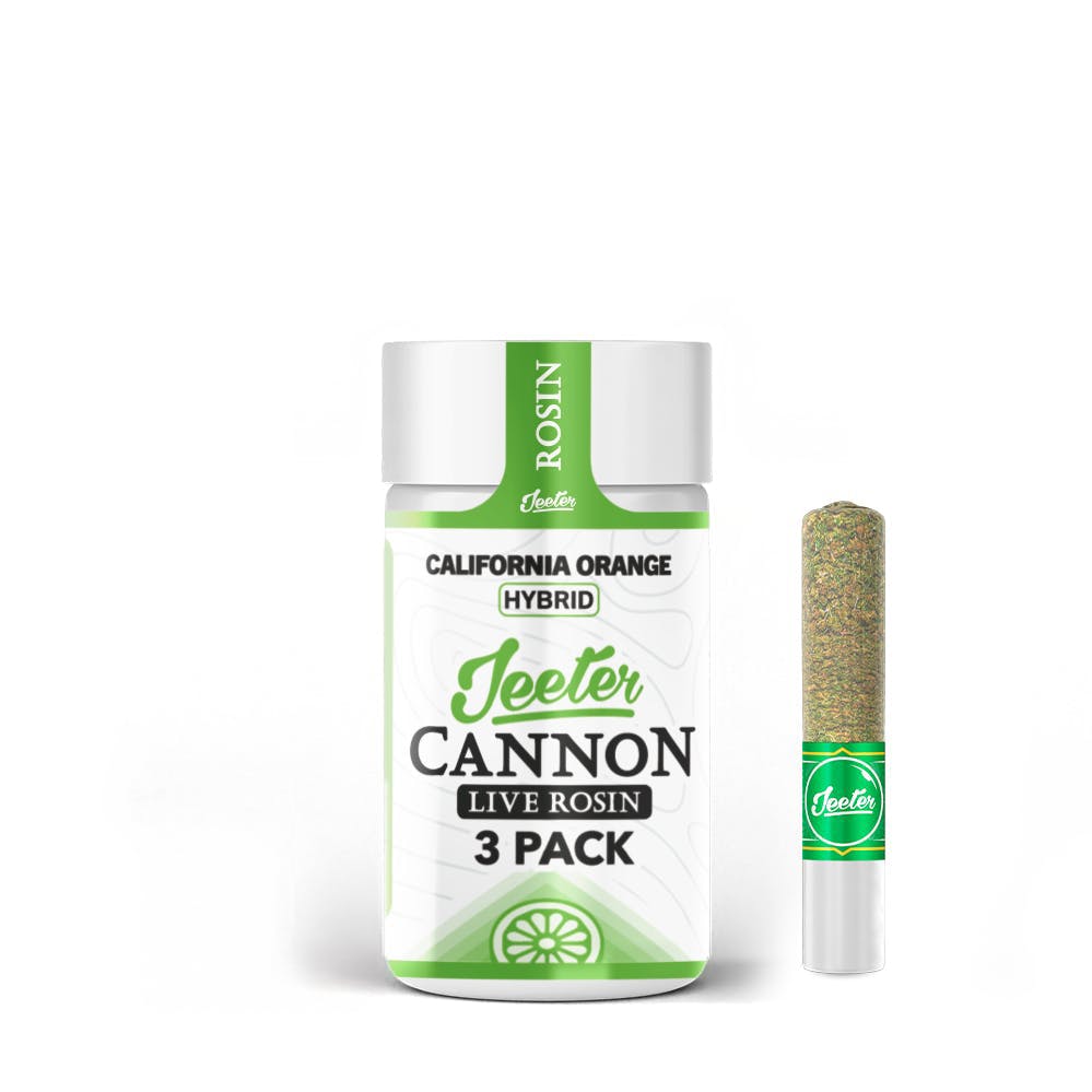 Photograph of product: 3PK- 0.5G- CALIFORNIA ORANGE- SOLVENTLESS INFUSED- CANNON