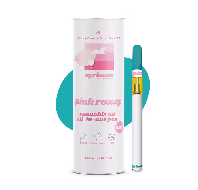 Photograph of product: Ayrloom - Vape AIO Pen - Pink Rozay - 0.5g