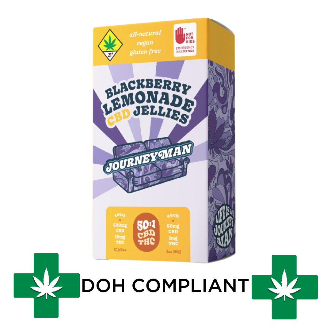 Photograph of product: DOH | Blackberry Lemonade 50:1 CBD Jelly Chews | 10pk