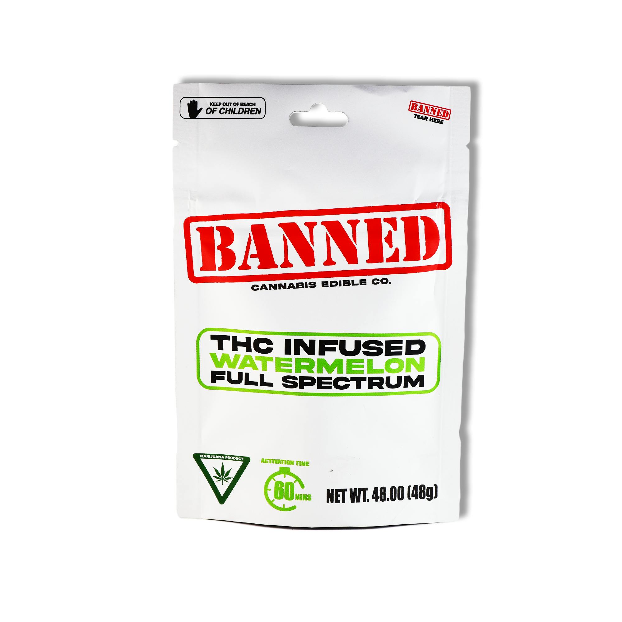 Photograph of product: Banned | 200mg Gummies | Watermelon 4pk