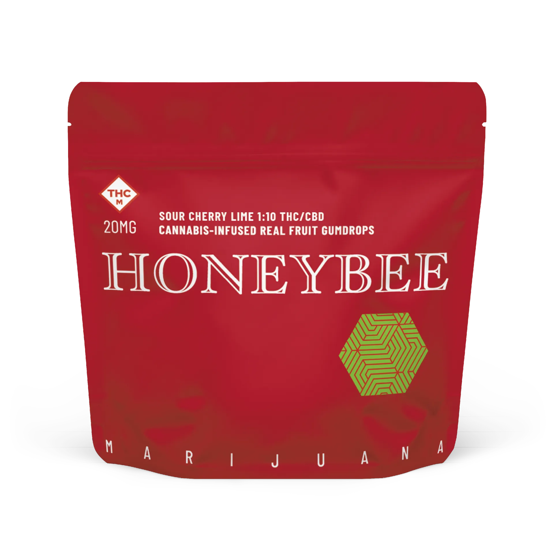 Photograph of product: 1:10 TH-oui:CBD Sour Cherry Lime Gumdrops 20pk