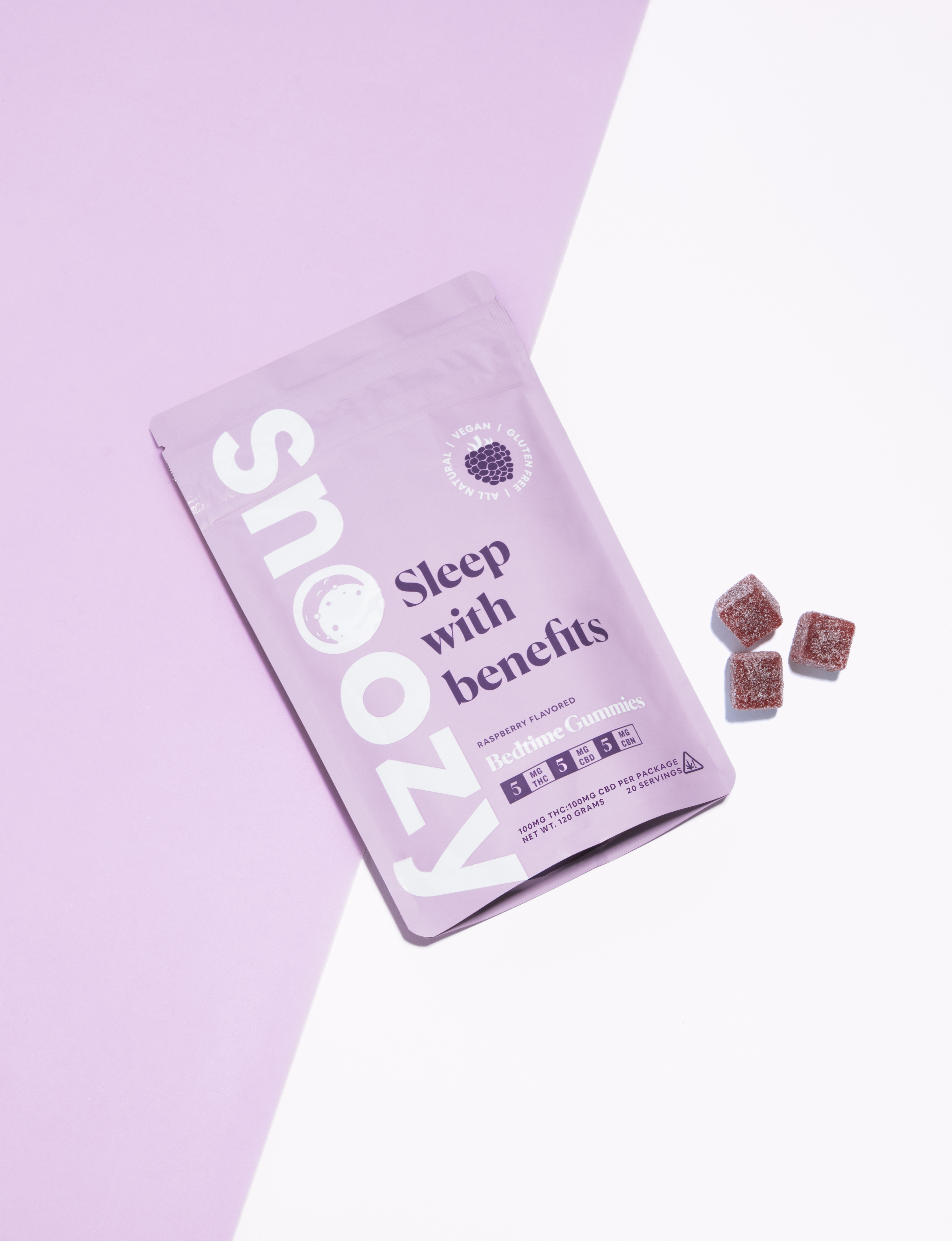 Photograph of product: Snoozy - Sleep with Benefits - Raspberry - 20 Count