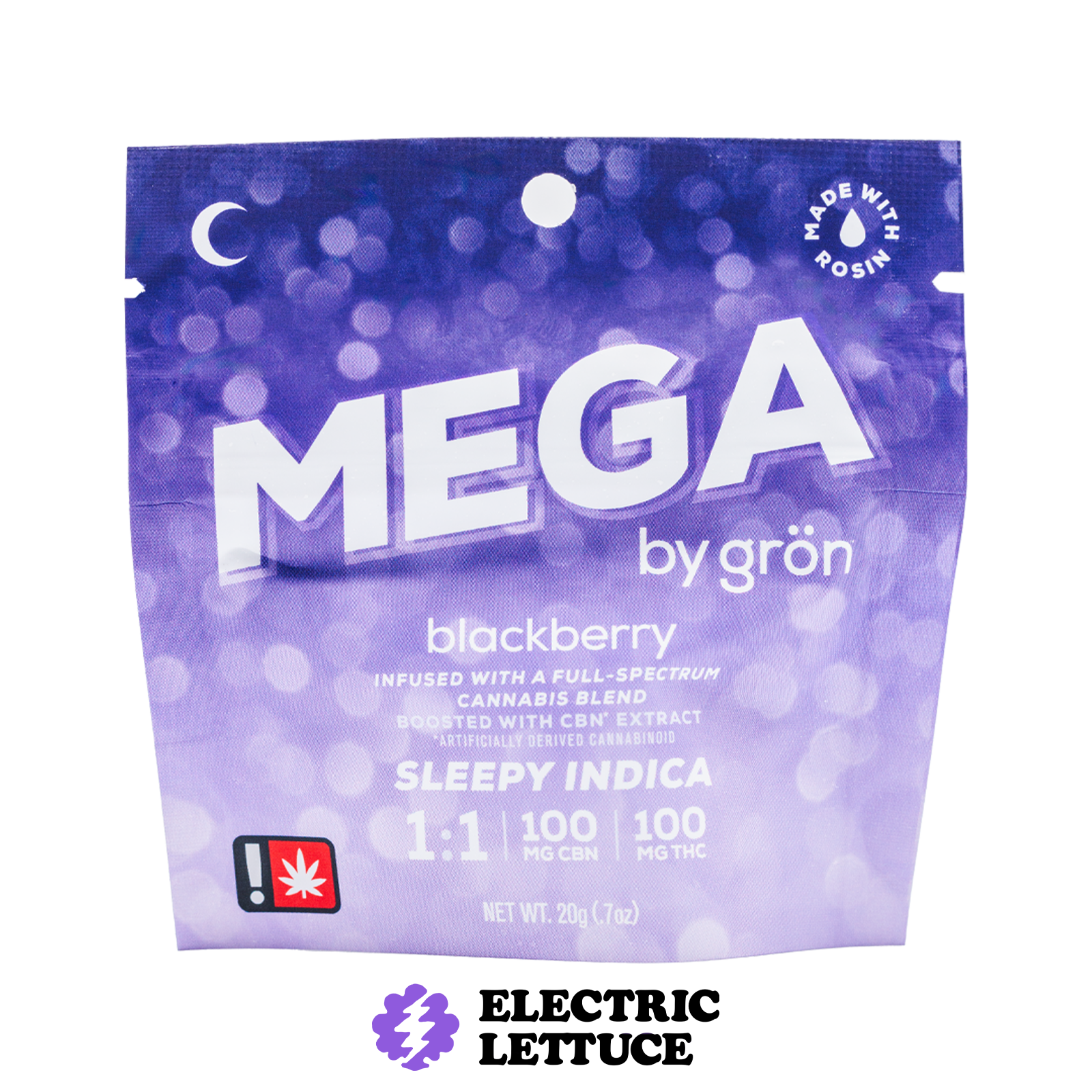 Photograph of product: Gron Blackberry 1:1 CBN Mega Pearl 100mg