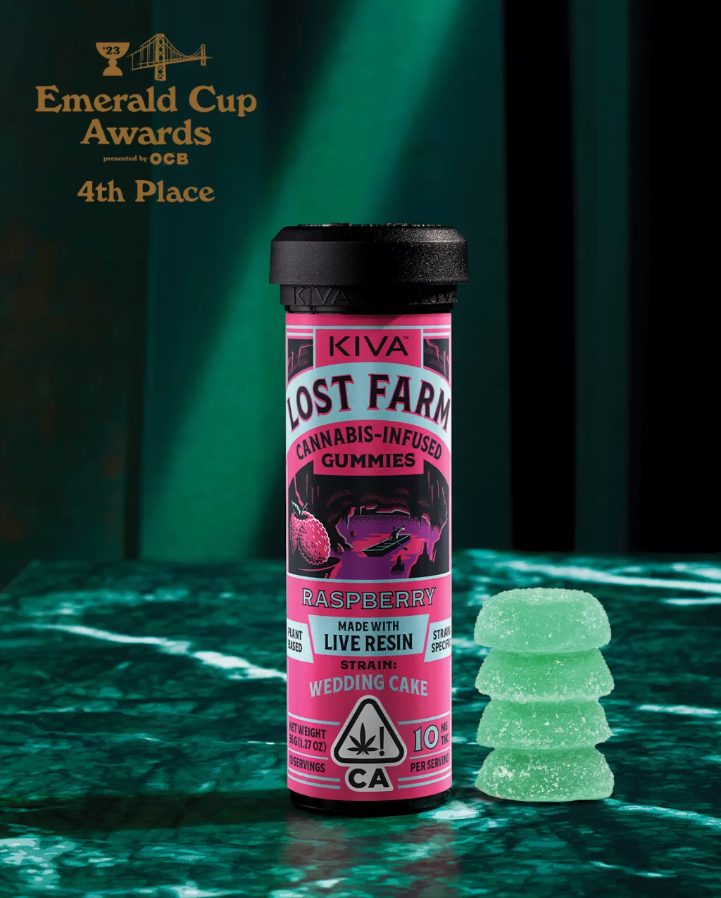 Photograph of product: Live Resin Gummies | Raspberry x Wedding Cake