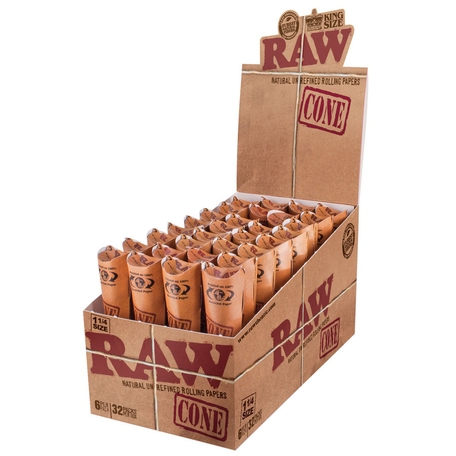 Photograph of product: Raw Classic 1 1/4 Size Cones 6 Pack
