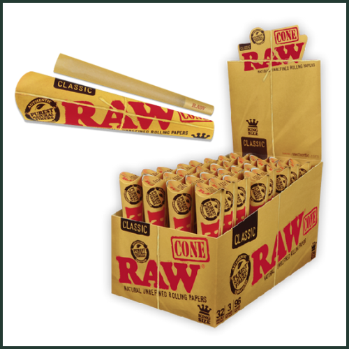 Photograph of product: RAW | Classic Cones | King Size | 3-pack