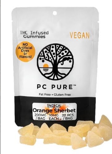 Photograph of product: PC Pure- Gummies - Orange Sherbet Oui'd 200mg