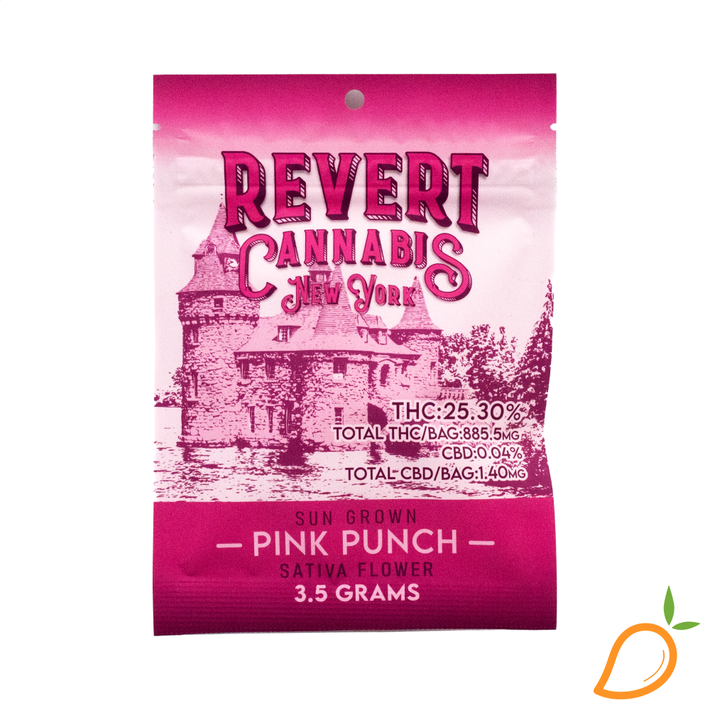 Photograph of product: 3.5g Pink Punch Prepackaged Flower Revert