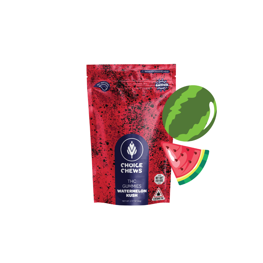 Photograph of product: Watermelon Kush | Gummy | 100mg | 20pk
